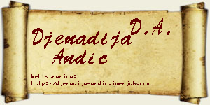 Đenadija Andić vizit kartica